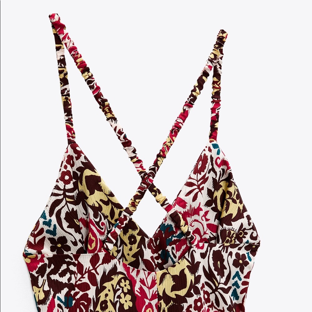 ZARA OVERSIZED FLORAL PRINTED MAXI DRESS - XS - Picture 4 of 9